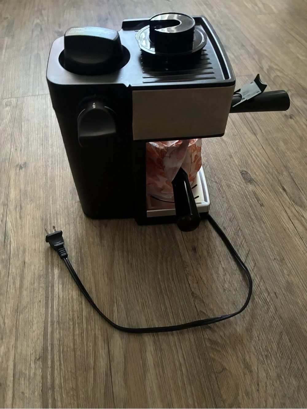Mr. Coffee Silver and Black Espresso Machine Milk Frother